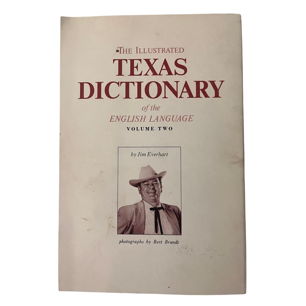 1968 Illustrated Texas Dictionary English Language Vol 2 Jim Everhart Paperback
